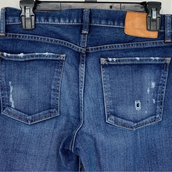 Moussy Vintage Lancaster Mid-Rise Distressed Skinny Cropped Jeans Size 27 - Picture 9 of 14